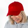 Embroidered Love Slogan Cap, thumbnail 2 of 4