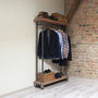 Eden Industrial Style Wood Clothes Rail, thumbnail 8 of 11
