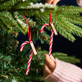 Personalised Christmas Candy Cane Decoration, 4 of 6