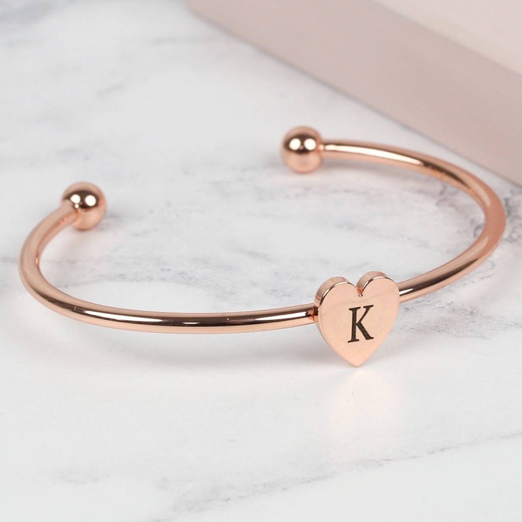 Heart Cuff Bangle By Lisa Angel Notonthehighstreet Heart Cuff Bangle Rose Gold