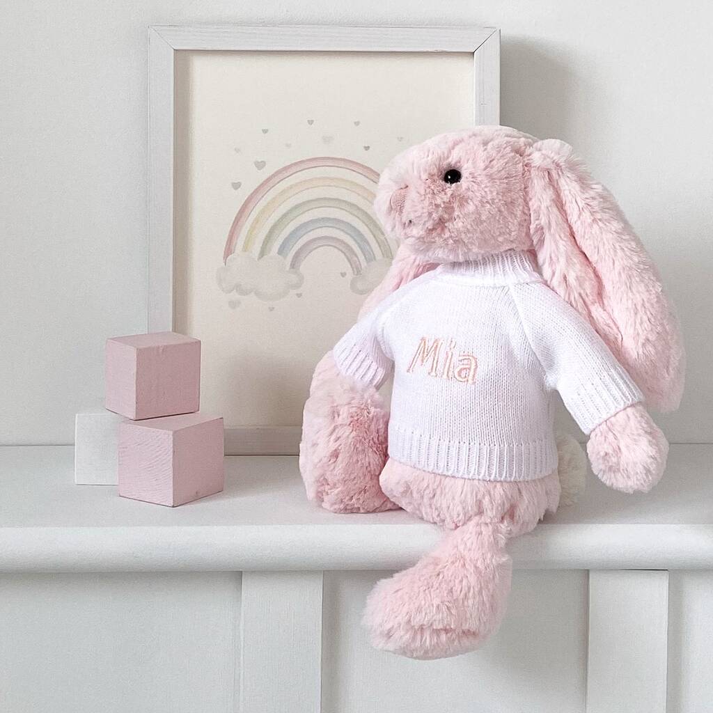 personalised pink bunny