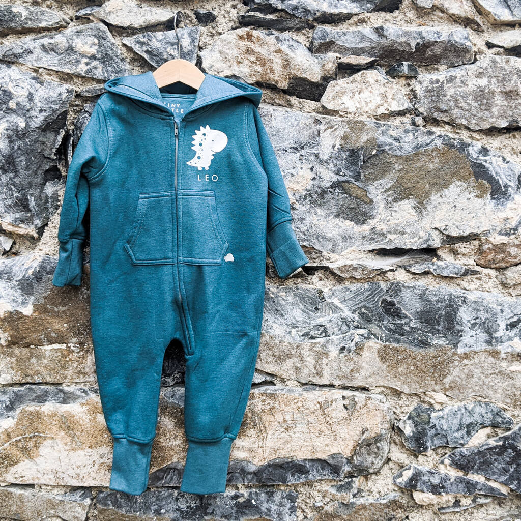 Hand Dyed Dinosaur Children's Hooded Onesie By Tiny Tortle | notonthehighstreet.com