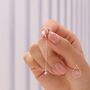 Asymmetric Tiny Cz Starburst Huggie Hoops, thumbnail 6 of 12