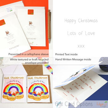Rainbow First Christmas As A Family Card, 6 of 6