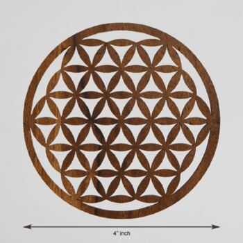 Wooden Tea Coaster With Stand Triangle Design, 3 of 5
