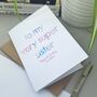 Very Super Sister | Personalised Birthday Card, thumbnail 3 of 3