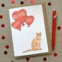 Personalised Cat Happy Valentine's Day Card, thumbnail 2 of 8