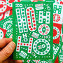 Ho Ho Ho Green Christmas Card, thumbnail 3 of 6