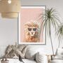 Original Artwork Beige Lion Wearing Sunglasses, thumbnail 2 of 3