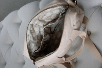 Quilted Changing Stroller Bag Beige/Scallop, 7 of 9