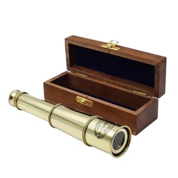 Personalised Brass Telescope With Box, 4 of 9