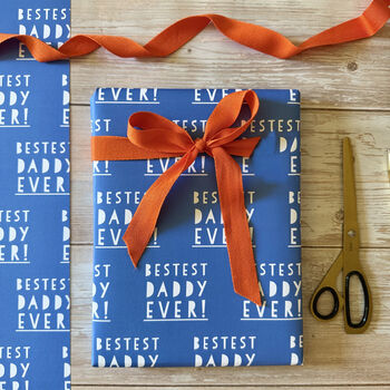 Bestest Daddy Ever, Cute Father's Day Wrapping Paper, 3 of 7