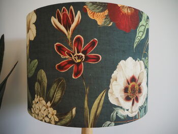 Dark Green Exotic Floral Lampshade, 7 of 10