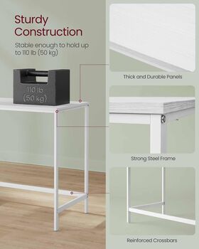 Computer Desk With Shelves Left Or Right Steel Frame, 6 of 10