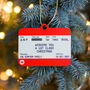 Personalised Train Ticket Christmas Tree Decoration, thumbnail 4 of 7