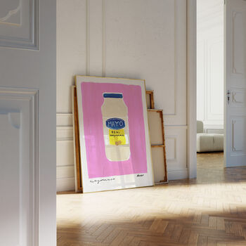 Mayonnaise Hand Painted Art Print, 3 of 6