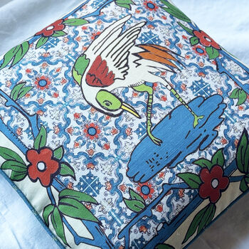 Japanese Bird Linen Cushion Cover, 3 of 3