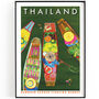 Thailand Floating Market Print, Can Be Personalised, thumbnail 1 of 3