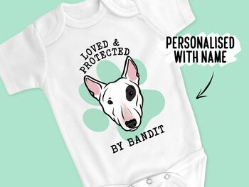 Bull Terrier Baby Onesie, 2 of 6