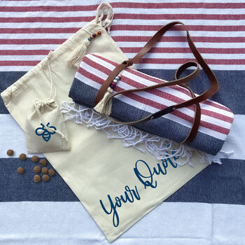 Personalised Gift Set, Towel And Leather Strap, 3 of 11