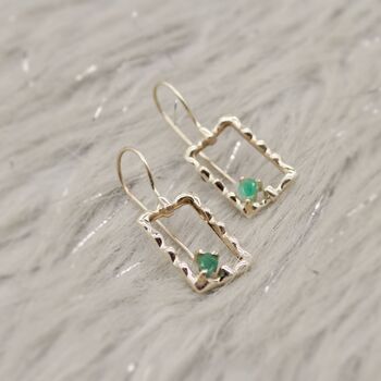 Emerald Silver Earrings, 4 of 12
