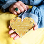 Mustard Floral Friendship Acrylic Hanging Heart Token, thumbnail 1 of 6