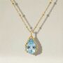 Gold Vermeil Blue Topaz Necklace Aurelia, thumbnail 1 of 4