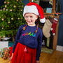Neon Rainbow Reindeers Kids Christmas Sweatshirt Jumper, thumbnail 2 of 7