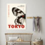 Butterfly Tokyo Japan Art Print, thumbnail 2 of 3