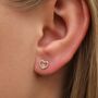 Sterling Silver Double Heart Stud Earrings, thumbnail 1 of 7