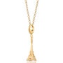 Eiffel Tower Charm Necklace, Sterling Silver Or Gold Plated, thumbnail 5 of 10