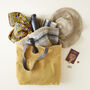 Fair Trade Vegan Reversible Cotton Tote Beach Bag, thumbnail 4 of 5