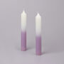 Set Of Two Ava Purple Ombre Pillar Candles By G Decor, thumbnail 3 of 3