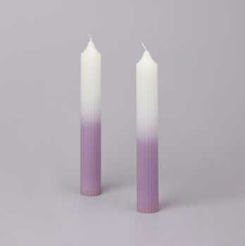 Set Of Two Ava Purple Ombre Pillar Candles By G Decor, 3 of 3