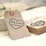 'Your Own Text' Heart Rubber Stamp, thumbnail 3 of 3