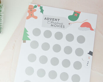 Personalised Movie Scratch Off Advent Calendar, 3 of 5