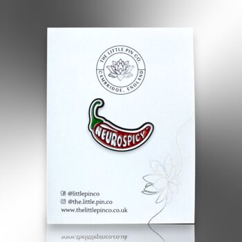 Neurospicy Chilli Adhd Autism Dyslexia Enamel Pin, 4 of 8