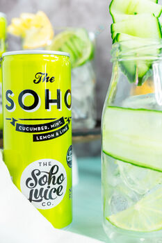 Cucumber, Mint, Lemon And Lime Canned Soft Drink Pack, 3 of 5