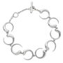 Sterling Silver Designer Luna Moon Inspired Bracelet, thumbnail 1 of 8