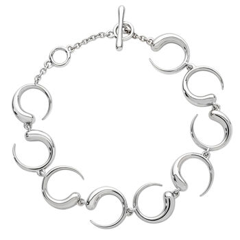 Sterling Silver Designer Luna Moon Inspired Bracelet, 2 of 5