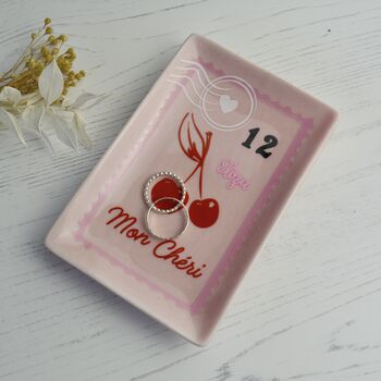 Personalised Cherry Trinket And Jewellery Dish, 4 of 6