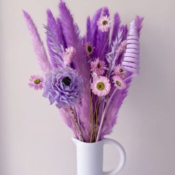 Purple Pampas Grass Arrangement With Vase, 2 of 2