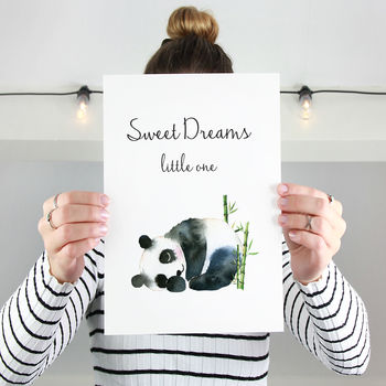 'Sweet Dreams' Cute Panda Nursery Print, 2 of 2