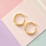 Wire Interwoven Rose Gold Plated Silver Hoop Earrings, thumbnail 6 of 8