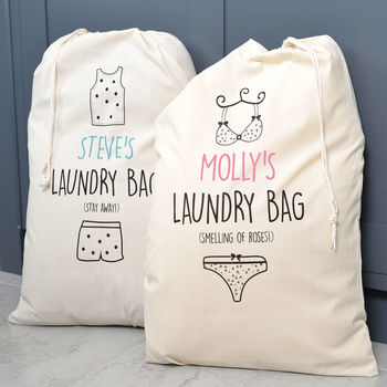 Personalised His And Hers Laundry Bag Set, 2 of 2