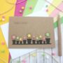 Personalised Happy Easter Card With Flower Pots, thumbnail 3 of 7