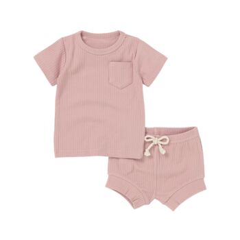 Organic Cotton T Shirt And Shorts Unisex Baby Set, 4 of 5