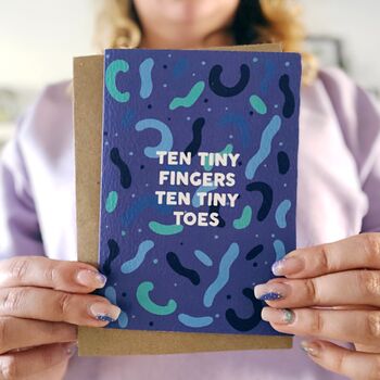 New Baby Boy 'Ten Tiny Fingers, Ten Tiny Toes' Card, 7 of 7