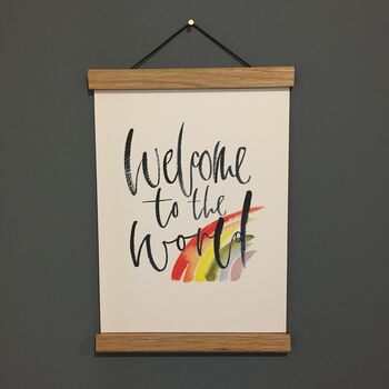 Welcome To The World Brush Lettered Print, 5 of 5