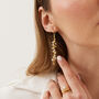 Barbed Wire Design Pearl Sterling Silver Hammered Ring, thumbnail 5 of 8